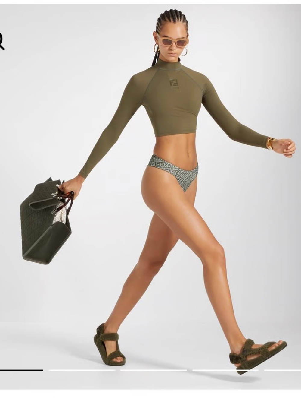 Fendi Skims Rashguard Bikini Set